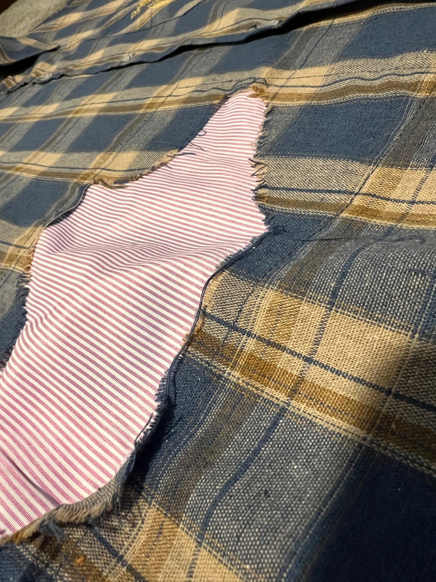 blue papercut flannel