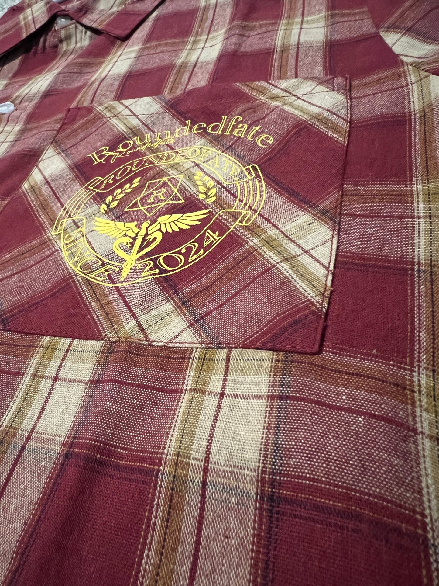 red papercut flannel