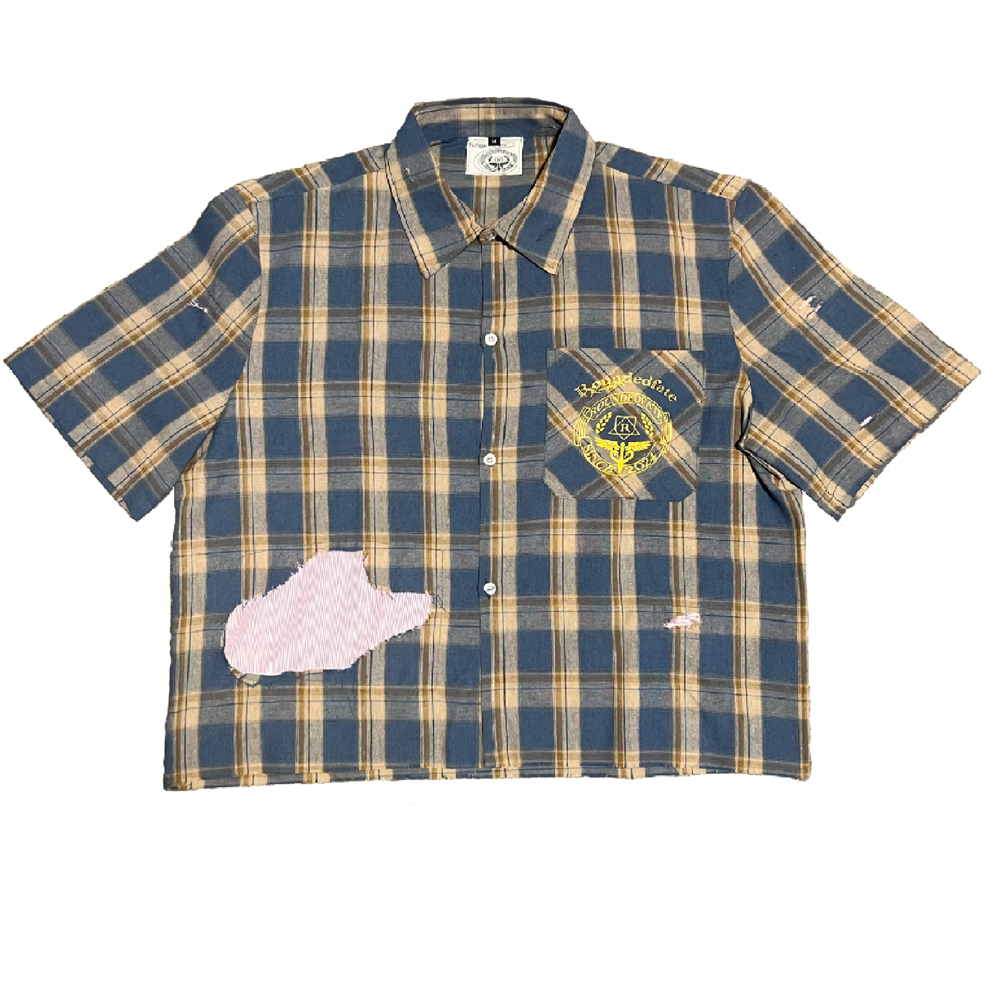 blue papercut flannel