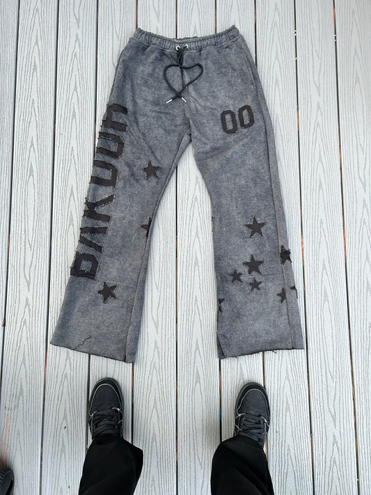 Back Door Acid Wash Flared Pants V1