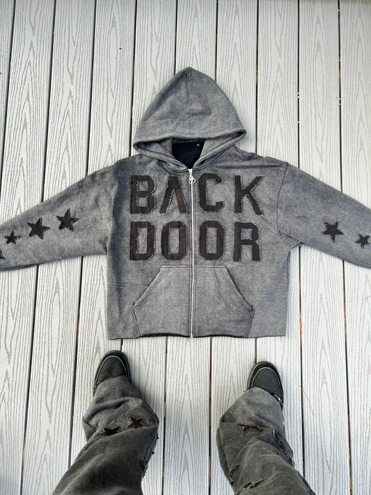 Back Door Acid Wash Hoodie V1